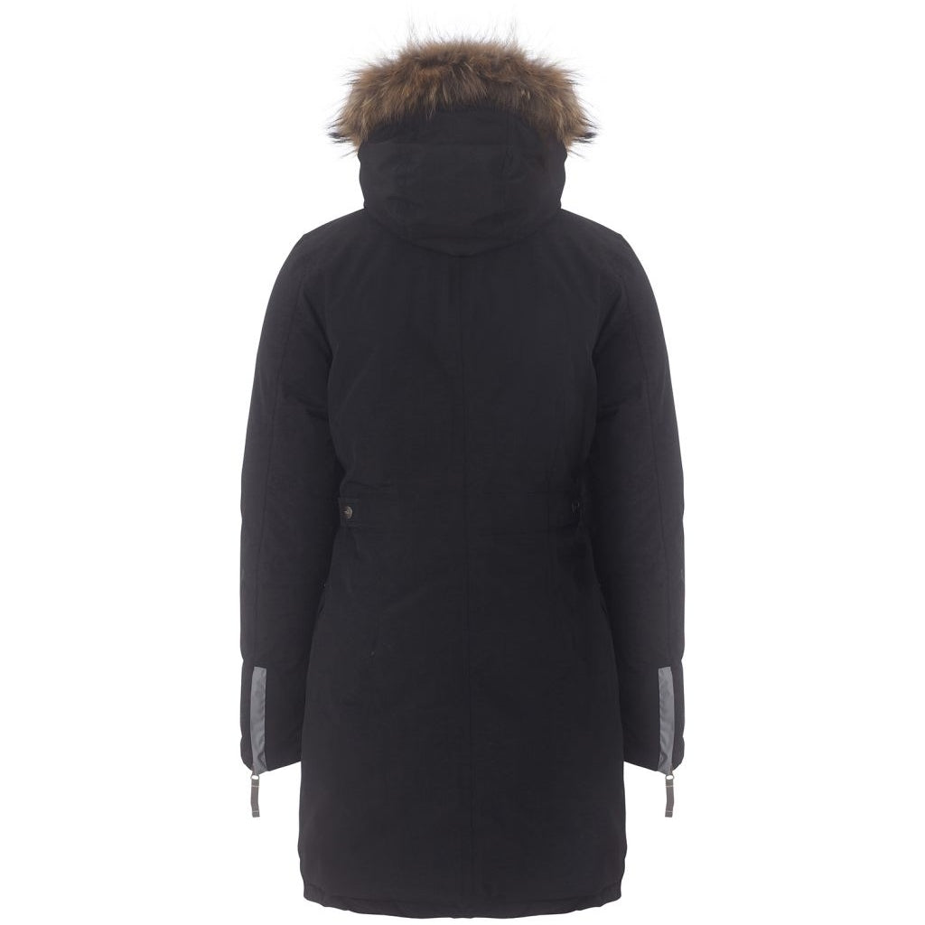 VER de TERRE Arktisk dame vinterfrakke med pels Frakke 099 Black