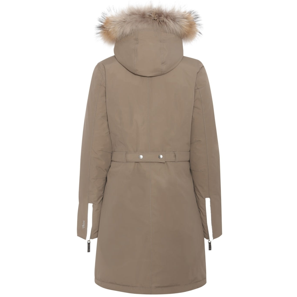 VER de TERRE Arktisk dame vinterfrakke med pels Frakke 912 Caramel