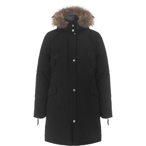 VER de TERRE Arktisk dame vinterfrakke med pels Frakke med pels 099 Black