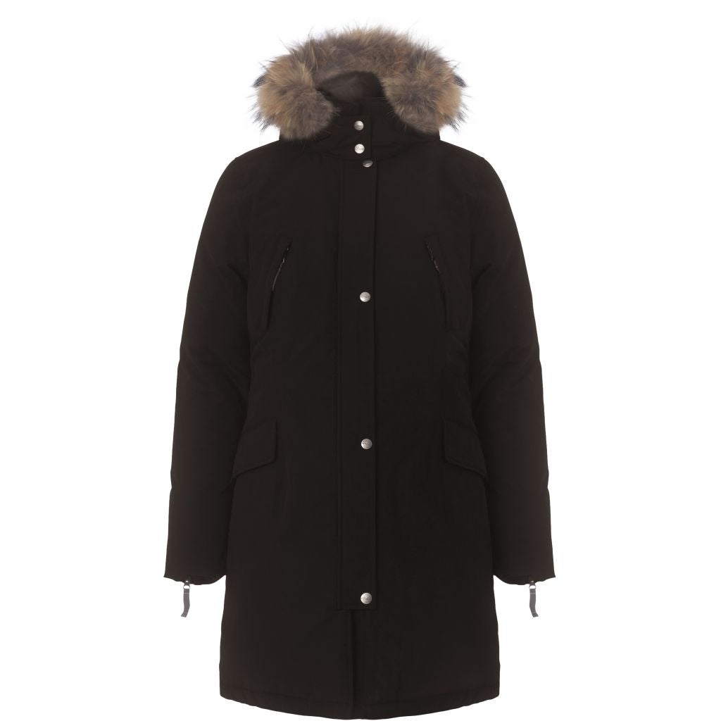 VER de TERRE Arktisk dame vinterfrakke med pels Frakke med pels 895 Coffee