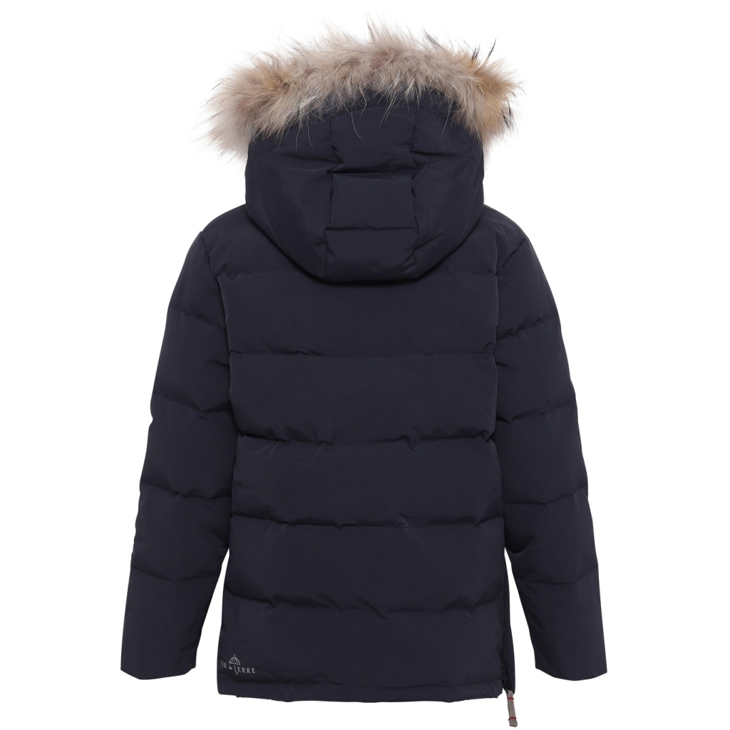 VER de TERRE Arktisk dunanorak med pels Jakke 608 Navy/beet