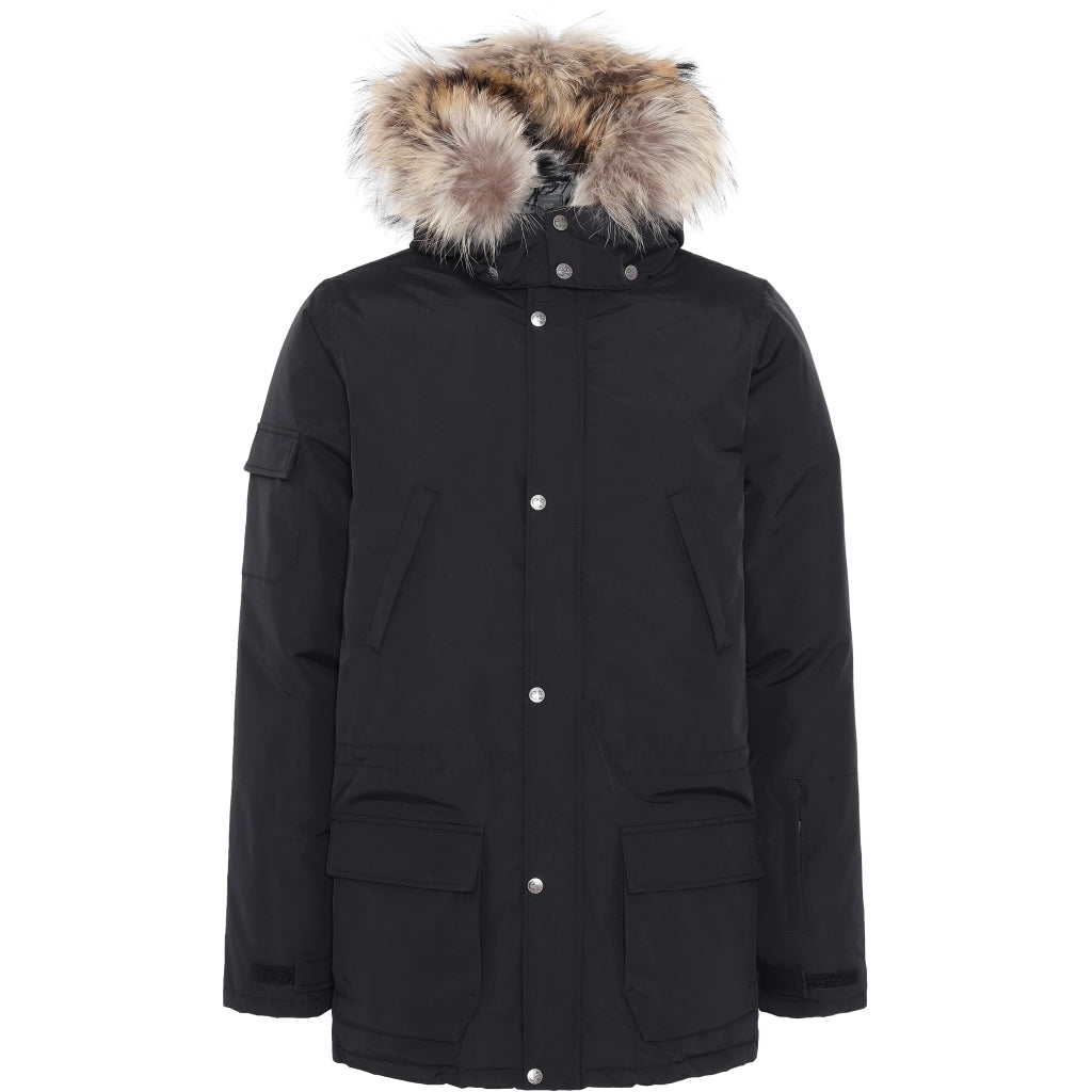 VER de TERRE Arktisk herre vinterjakke med pels Jakke 099 Black