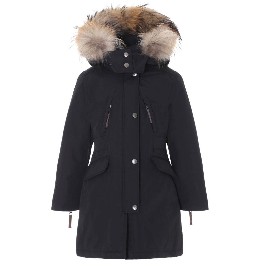 VER de TERRE Arktisk pige vinterfrakke med pels Frakke med pels 099 Black