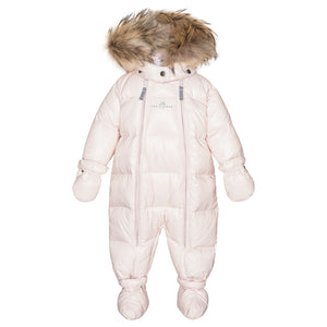 VER de TERRE Baby dunflyverdragt med pels Dunflyverdragt med pels 405 Rose powder