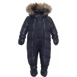 VER de TERRE Baby dunflyverdragt med pels Dunflyverdragt med pels 600 Navy