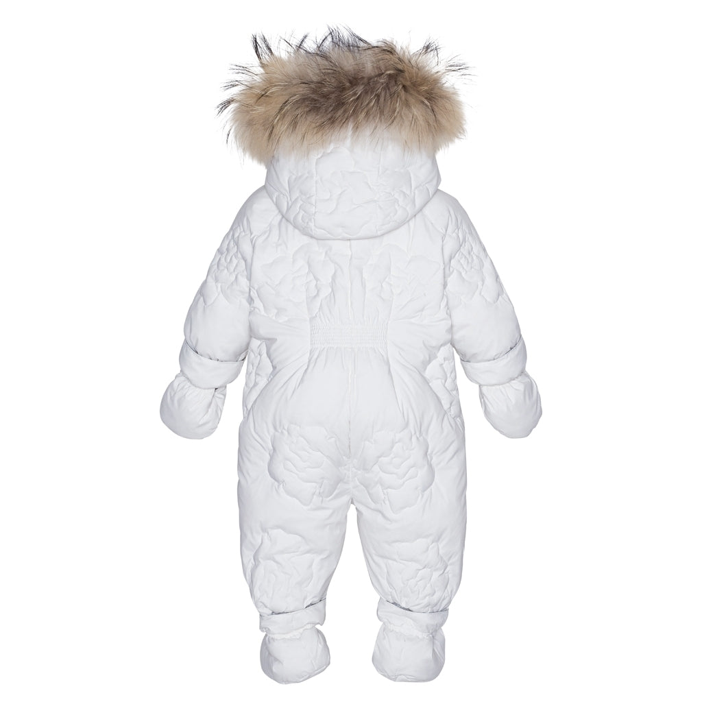 VER de TERRE Baby dunflyverdragt med pels Dunflyverdragt med pels 002 Snow