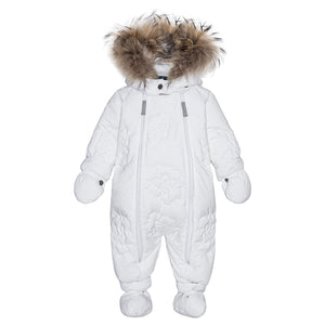 VER de TERRE Baby dunflyverdragt med pels Dunflyverdragt med pels 002 Snow