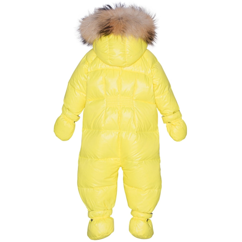 VER de TERRE Baby dunflyverdragt med pels Flyverdragt 100 Yellow