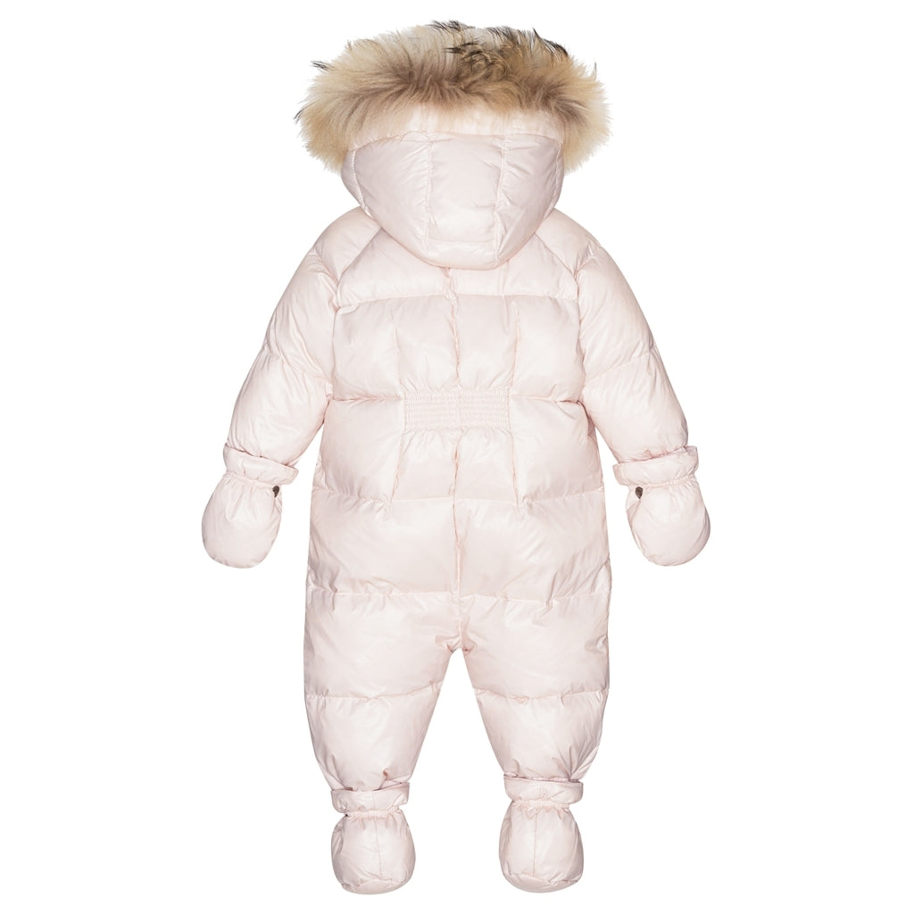 VER de TERRE Baby dunflyverdragt med pels Flyverdragt 405 Rose powder