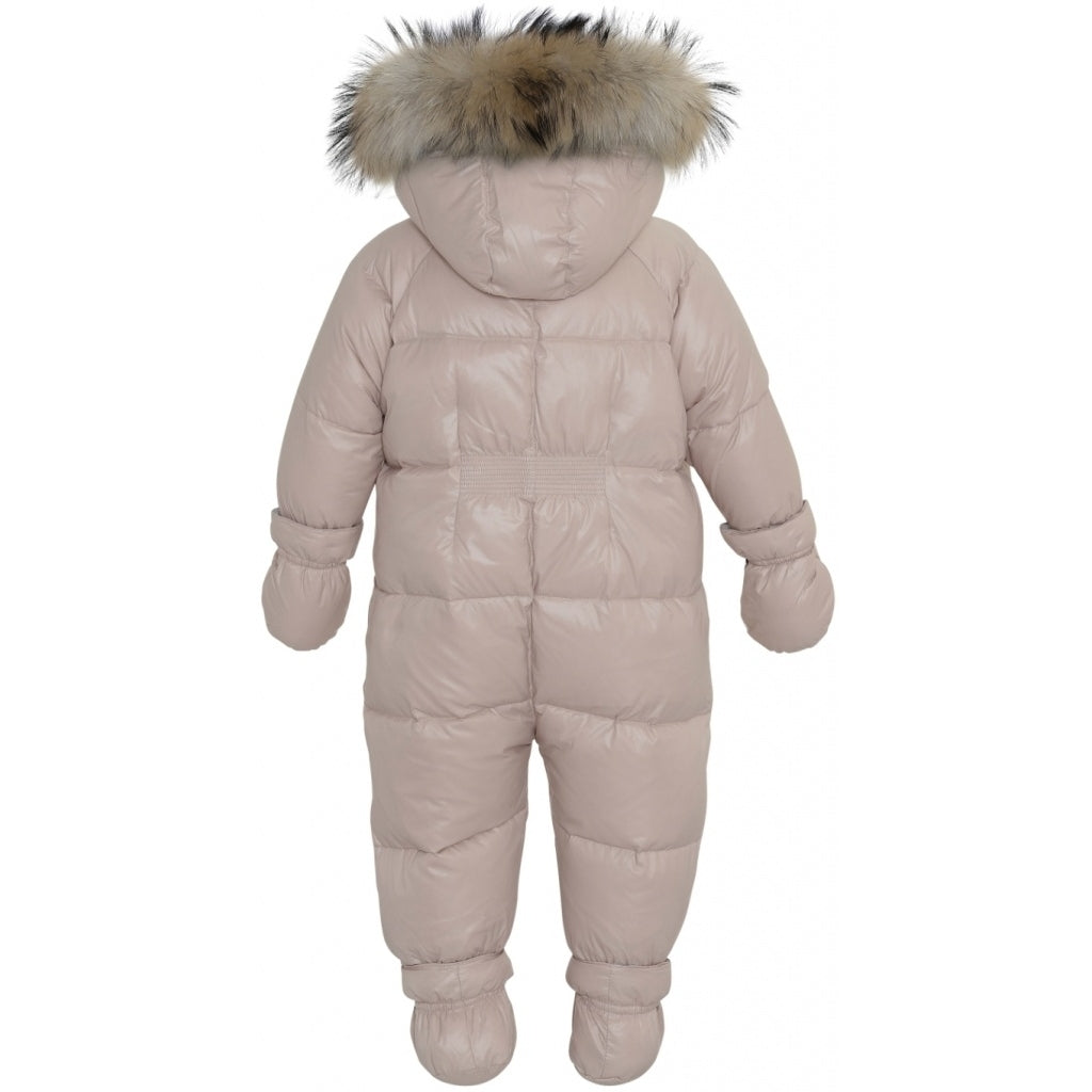 VER de TERRE Baby dunflyverdragt med pels Flyverdragt 415 Mahogany rose