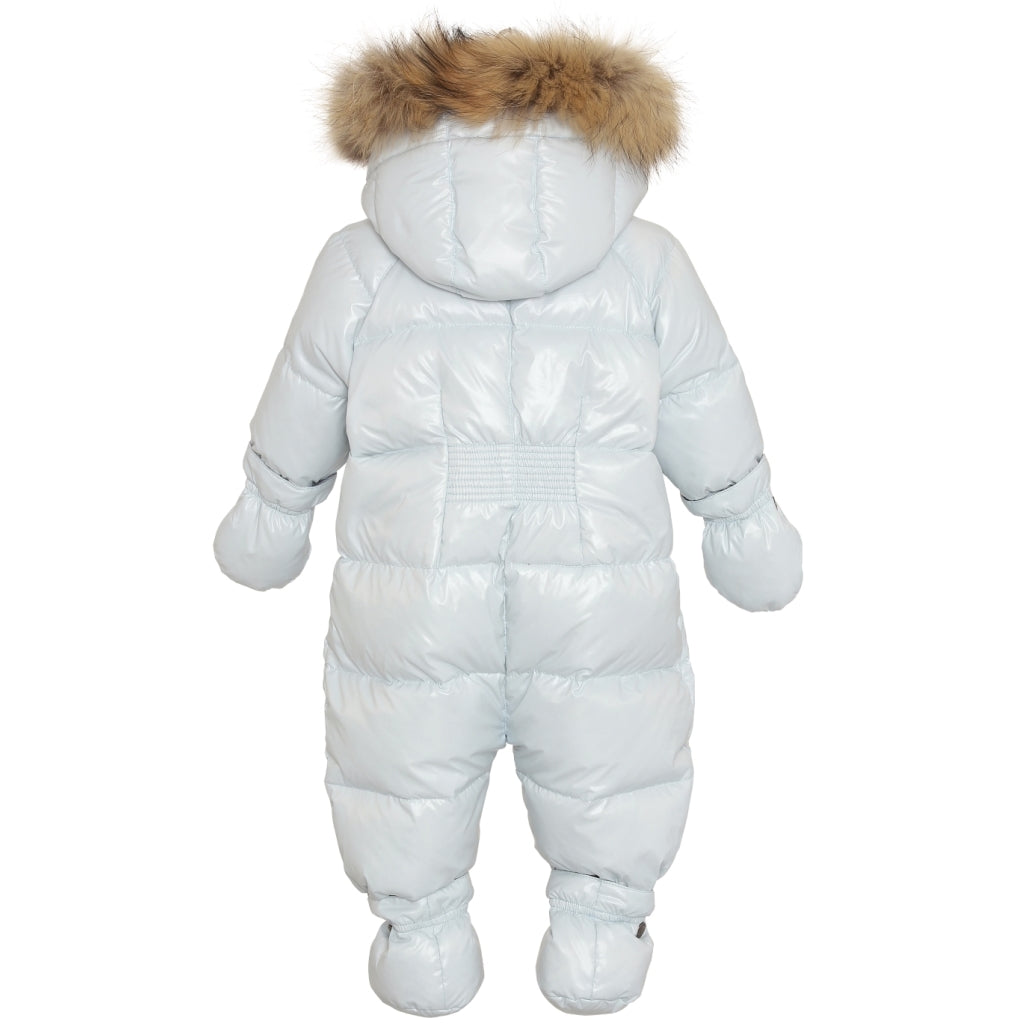 VER de TERRE Baby dunflyverdragt med pels Flyverdragt 698 Baby blue