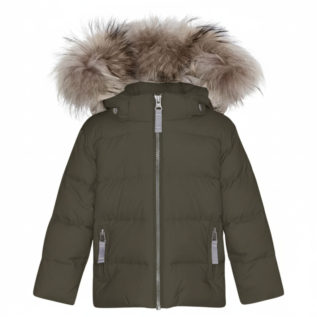 VER de TERRE Baby dunjakke med pels Dunjakke med pels 875 Crocodile