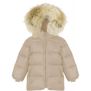 VER de TERRE Baby dunjakke med pels Jakke 415 Mahogany rose