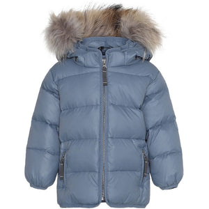VER de TERRE Baby dunjakke med pels Jakke 665 Polar blue