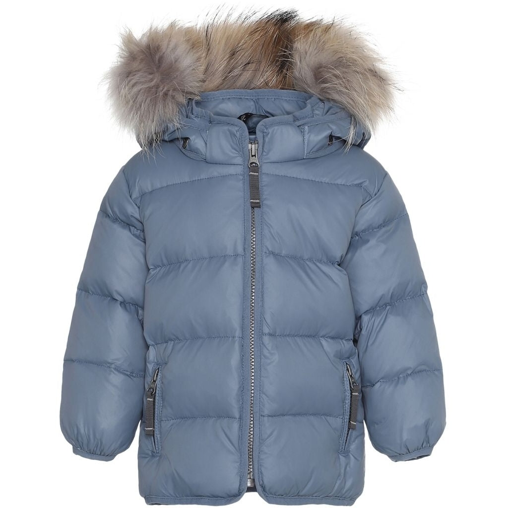 VER de TERRE Baby dunjakke med pels Jakke 665 Polar blue