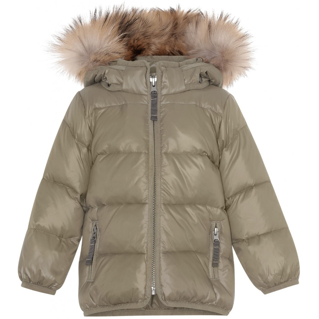 VER de TERRE Baby dunjakke med pels Jakke 911 Caramel/grey