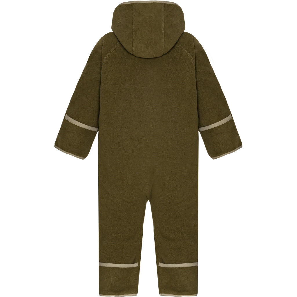 VER de TERRE Baby fleecedragt Fleece 873 Dark olive/mocca
