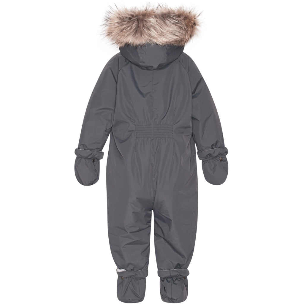 VER de TERRE Baby flyverdragt med pels Flyverdragt 085 Anthracite