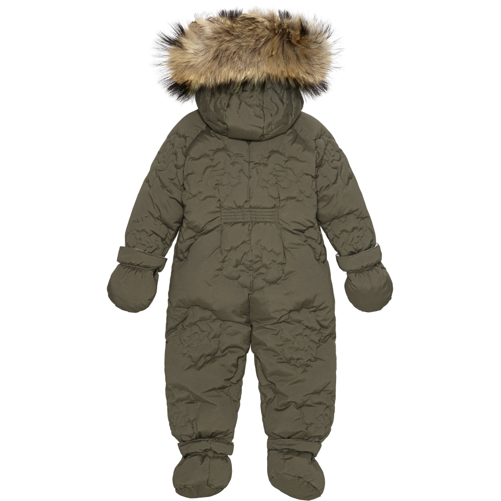 VER de TERRE Baby rose dunflyverdragt med pels Dunflyverdragt med pels 875 Crocodile
