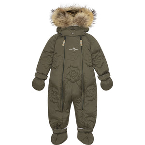 VER de TERRE Baby rose dunflyverdragt med pels Dunflyverdragt med pels 875 Crocodile