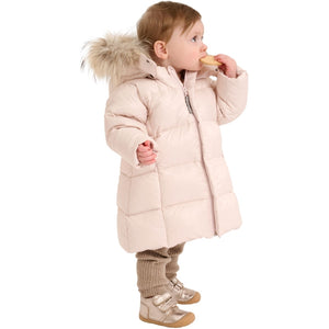 VER de TERRE Babypige dunfrakke med pels Dunfrakke med pels 405 Rose powder