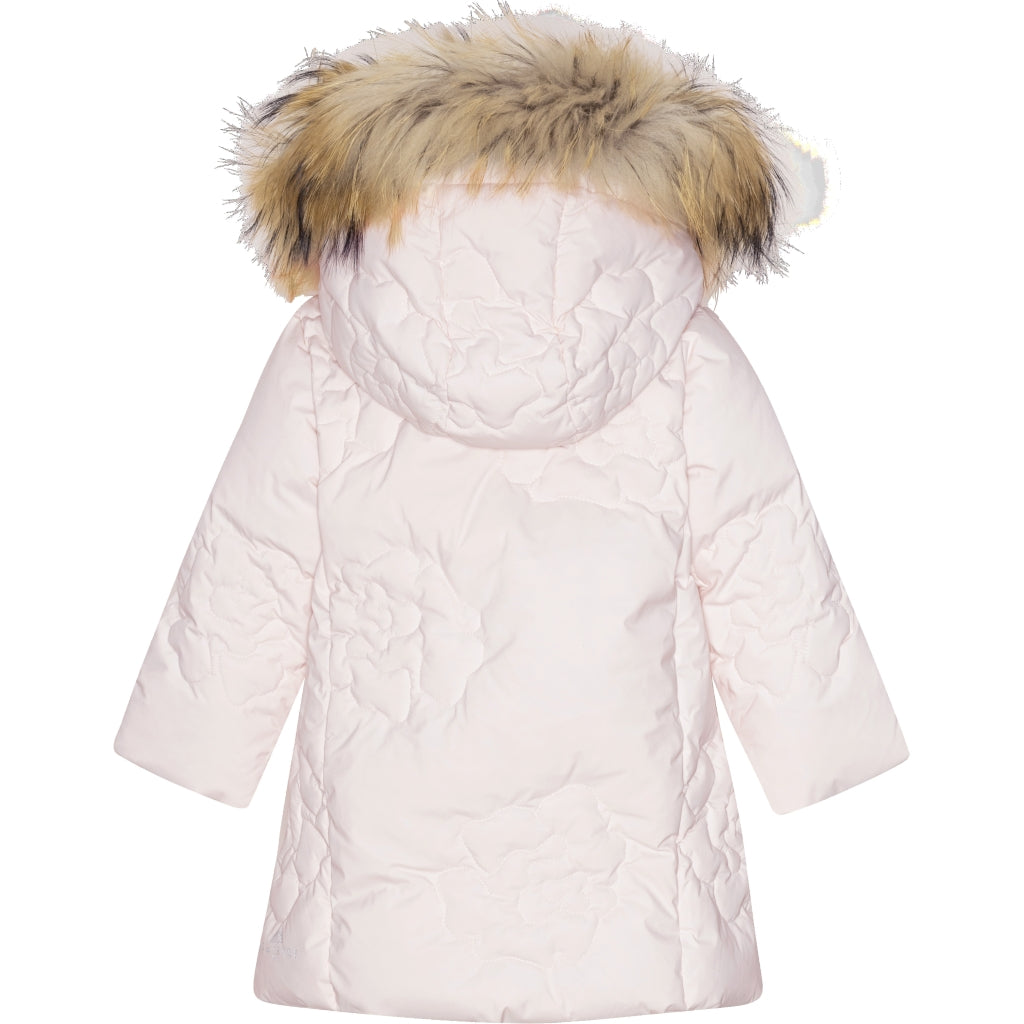 VER de TERRE Babypige rose dunfrakke med pels Dunfrakke med pels 405 Rose powder