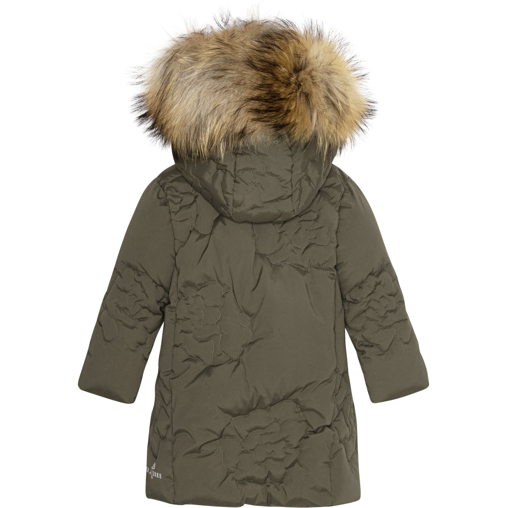 VER de TERRE Babypige rose dunfrakke med pels Dunfrakke med pels 875 Crocodile
