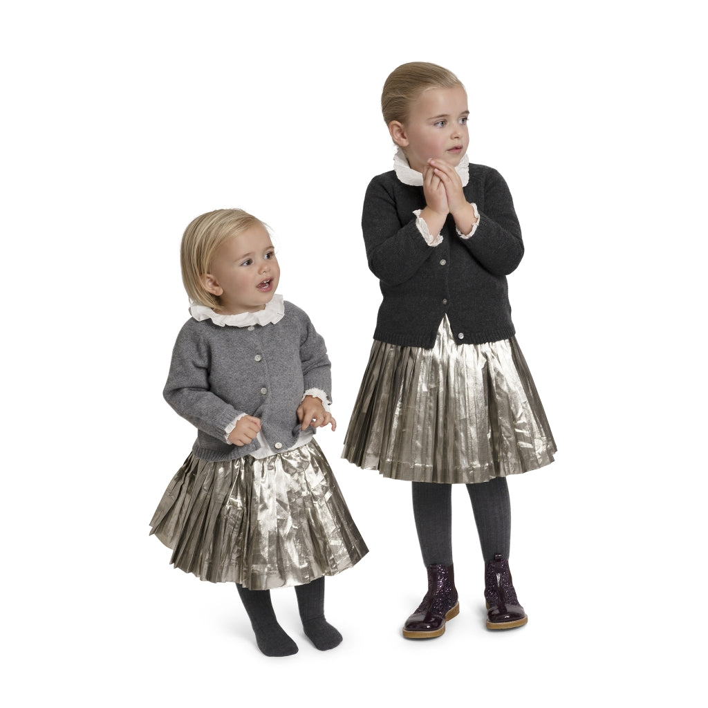 VER de TERRE Cashmere baby cardigan Cardigan 918 Bear mélange
