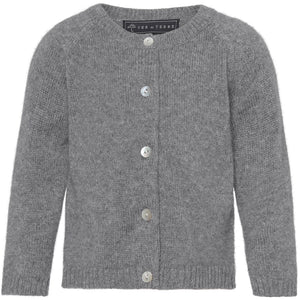 VER de TERRE Cashmere baby cardigan Cashmere 060 Grey mélange