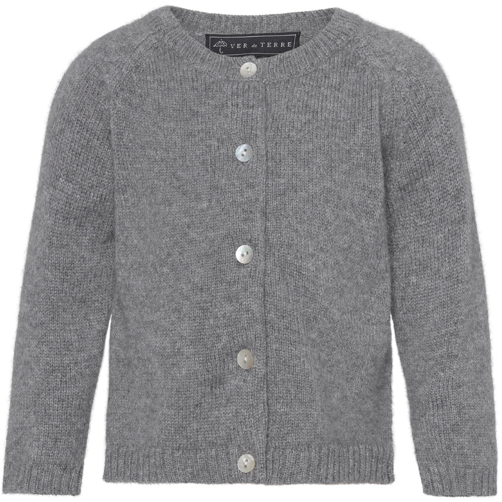 VER de TERRE Cashmere baby cardigan Cashmere 060 Grey mélange