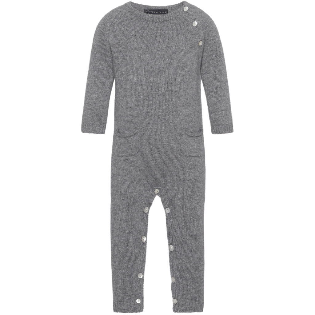 VER de TERRE Cashmere baby dragt Babydragt 060 Grey mélange