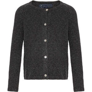 VER de TERRE Cashmere cardigan Cashmere 088 Charcoal mélange