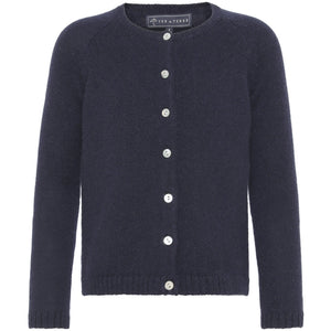 VER de TERRE Cashmere cardigan Cashmere 600 Navy