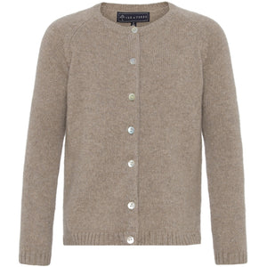 VER de TERRE Cashmere cardigan Cashmere 918 Bear mélange