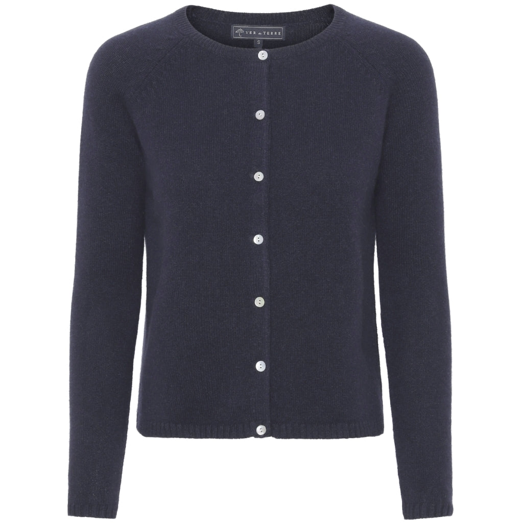 VER de TERRE Cashmere dame cardigan Cardigan 600 Navy