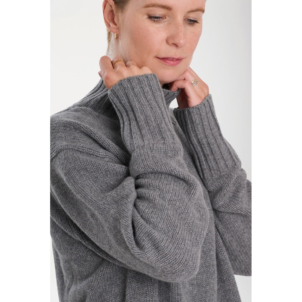 VER de TERRE Cashmere dame turtleneck sweater Sweater 600 Navy