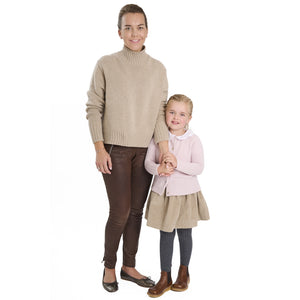 VER de TERRE Cashmere dame turtleneck sweater Sweater 936 Desert mélange