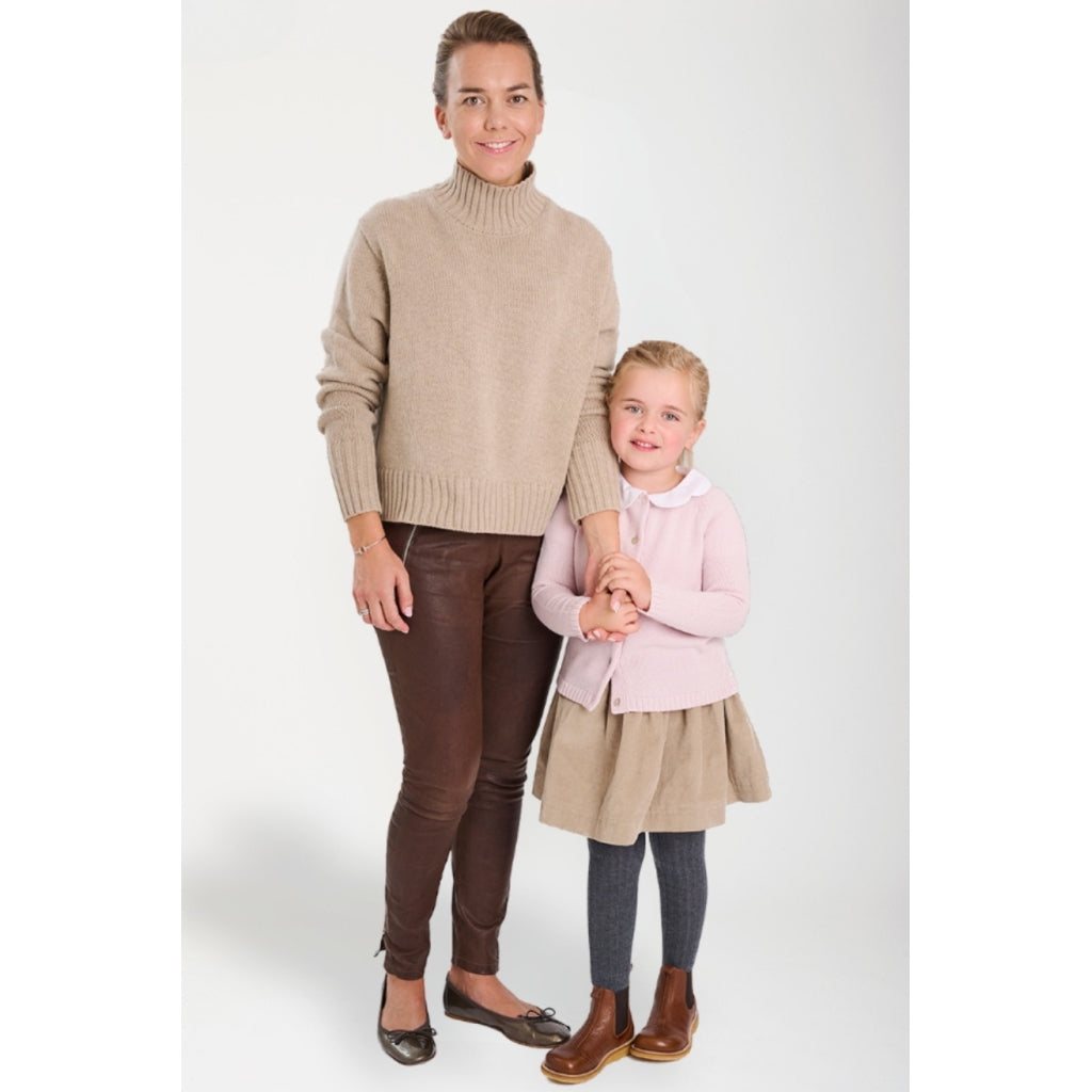 VER de TERRE Cashmere dame turtleneck sweater Sweater 936 Desert mélange