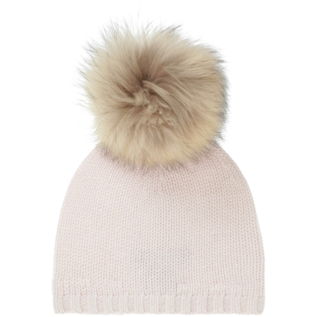 VER de TERRE Cashmere hue med pom pom Cashmere 405 Rose powder
