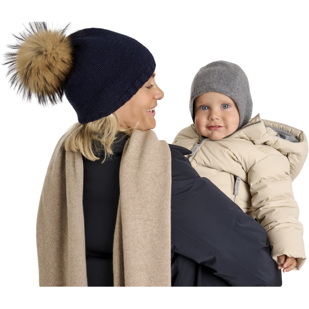 VER de TERRE Cashmere hue med pom pom Huer 600 Navy