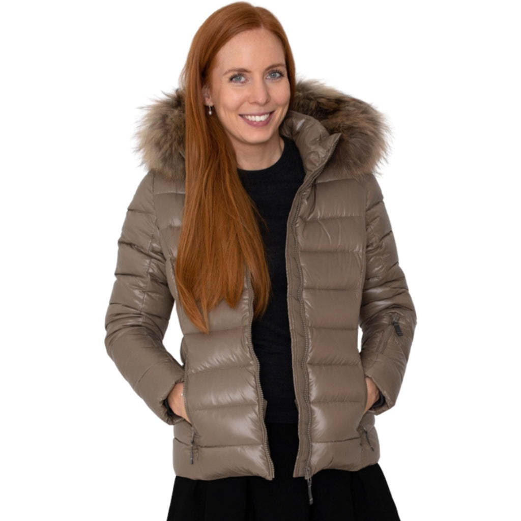 VER de TERRE Dame dunjakke med pels Dunjakke med pels 099 Black