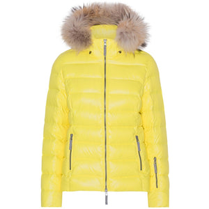VER de TERRE Dame dunjakke med pels Dunjakke med pels 100 Yellow