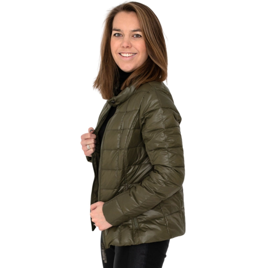 VER de TERRE Dame overgangs dunjakke Dunjakke 867 Dark moss