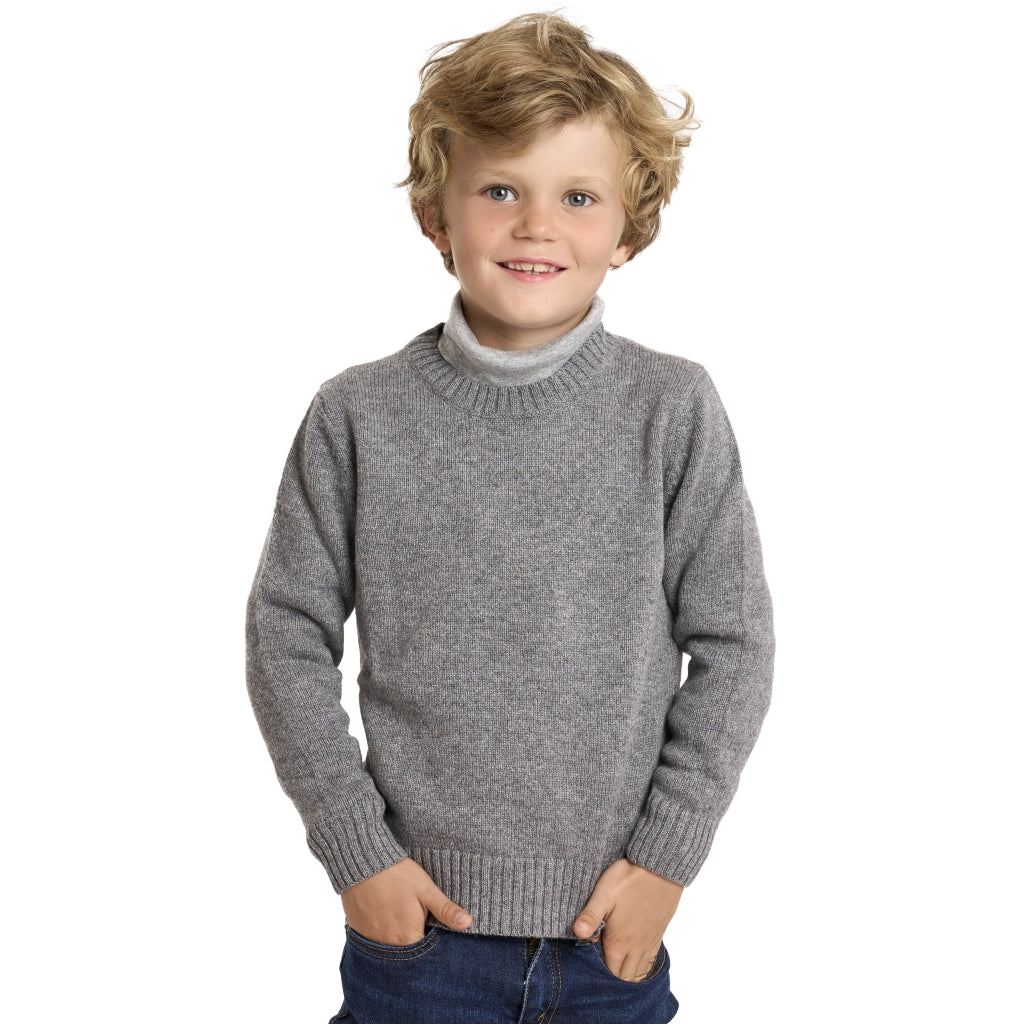 VER de TERRE Drenge cashmere sweater Sweater 060 Grey mélange
