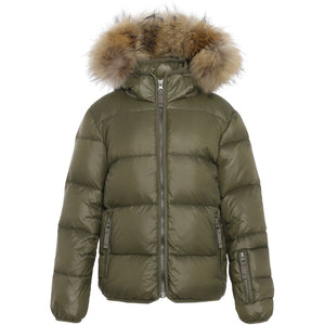 VER de TERRE Dunjakke med pels Jakke 867 Dark moss