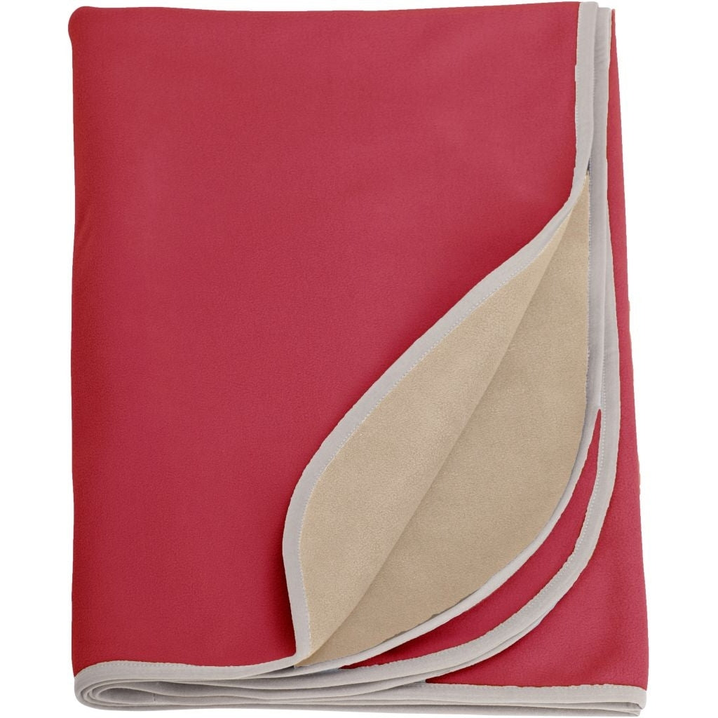 VER de TERRE Fleece tæppe Fleece 433 Strawberry sorbet/mocca