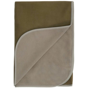 VER de TERRE Fleece tæppe Tæpper 873 Dark olive/mocca