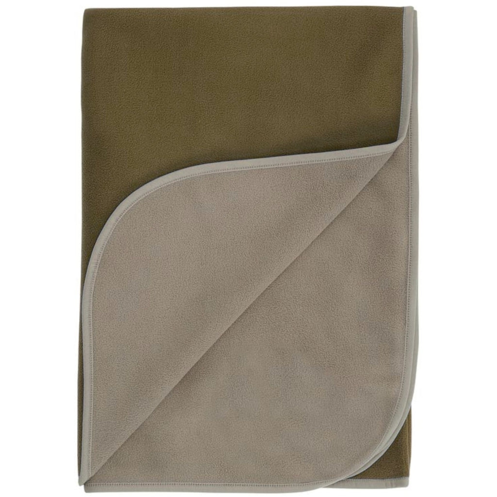 VER de TERRE Fleece tæppe Tæpper 873 Dark olive/mocca
