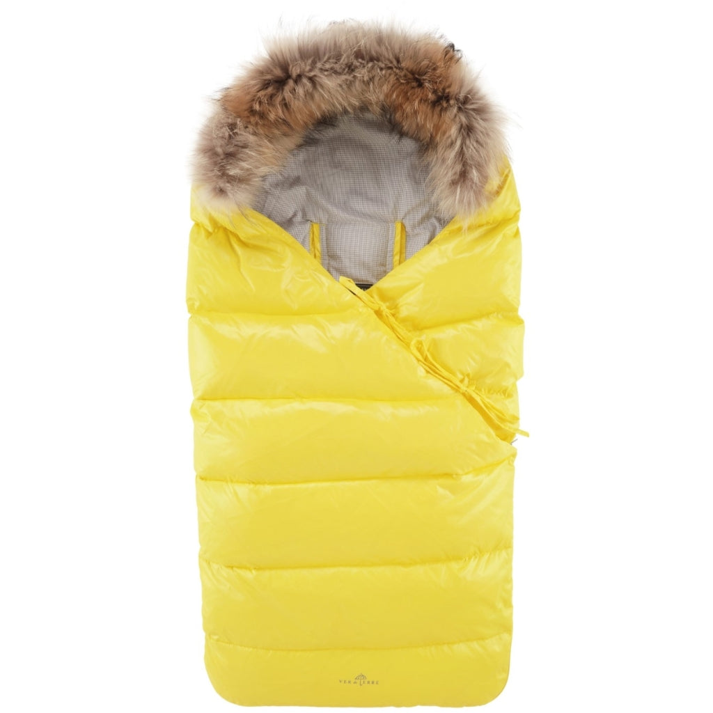 VER de TERRE Kørepose i dun med pels Kørepose 100 Yellow