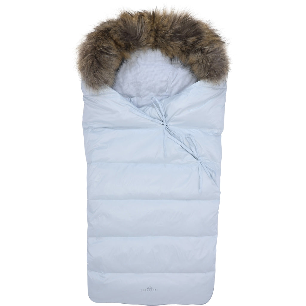 VER de TERRE Kørepose i dun med pels Kørepose 698 Baby blue